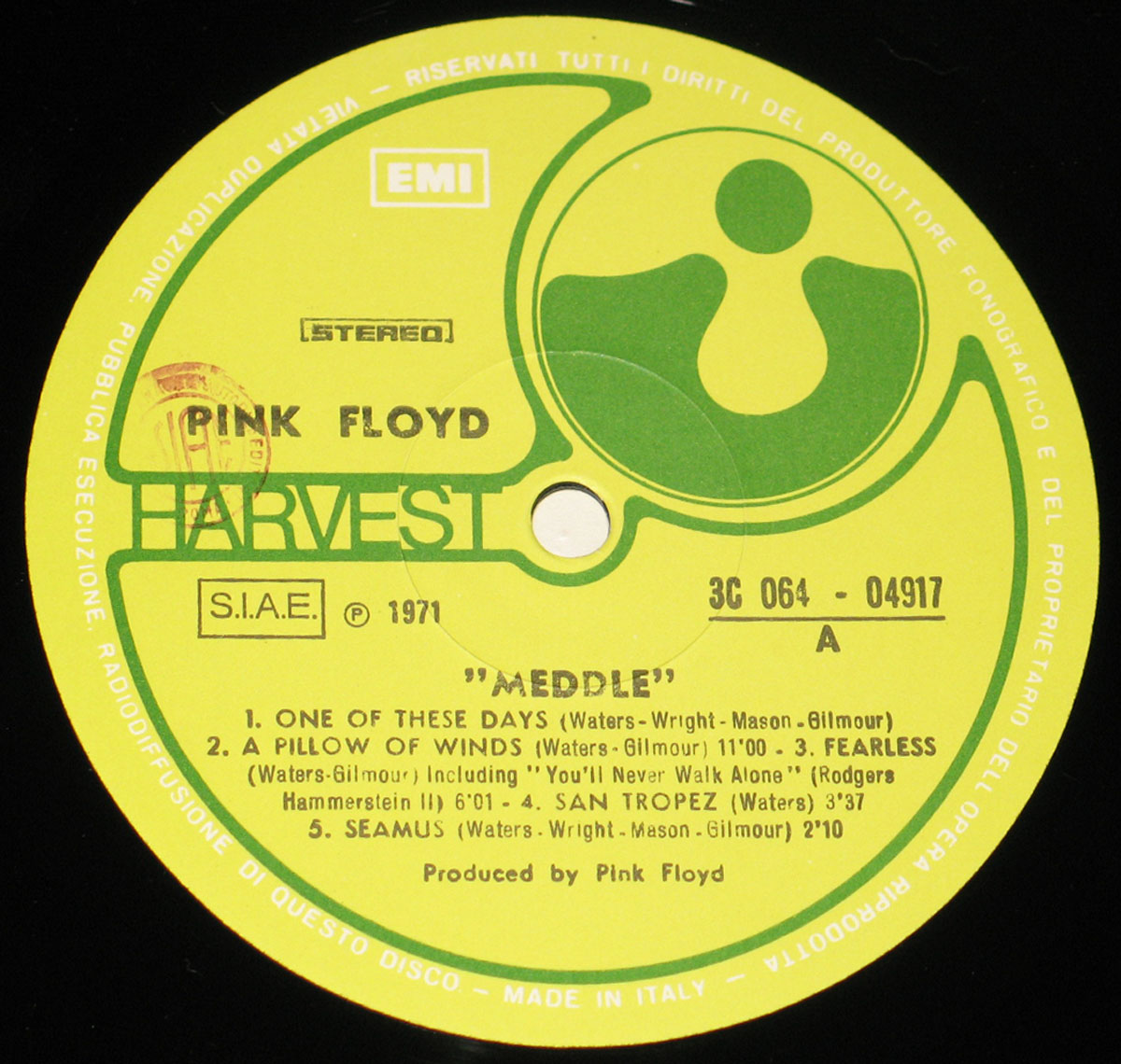 High Resolution Photo #5 PINK FLOYD Meddle Italy 